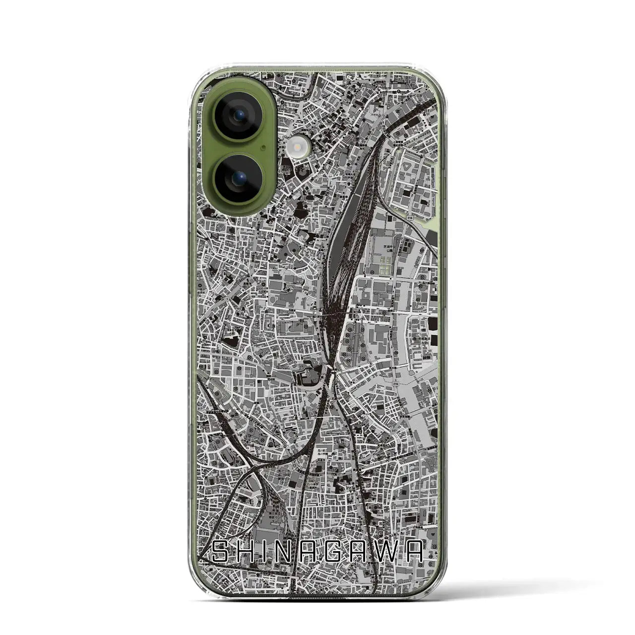 【品川(東京都)】地図柄iPhoneケース(クリアタイプ)モノトーン・iPhone 17 Pro Max 用