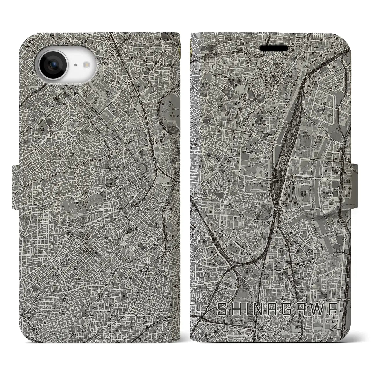 【品川(東京都)】地図柄iPhoneケース(手帳タイプ)