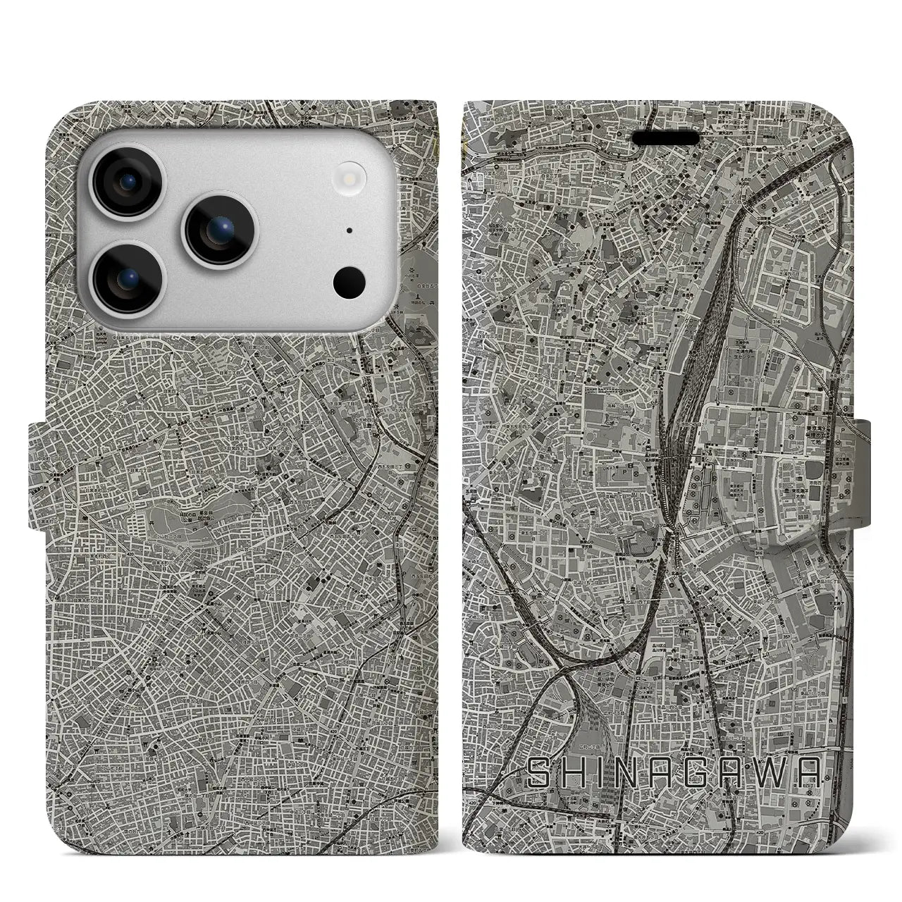 【品川(東京都)】地図柄iPhoneケース(手帳タイプ)