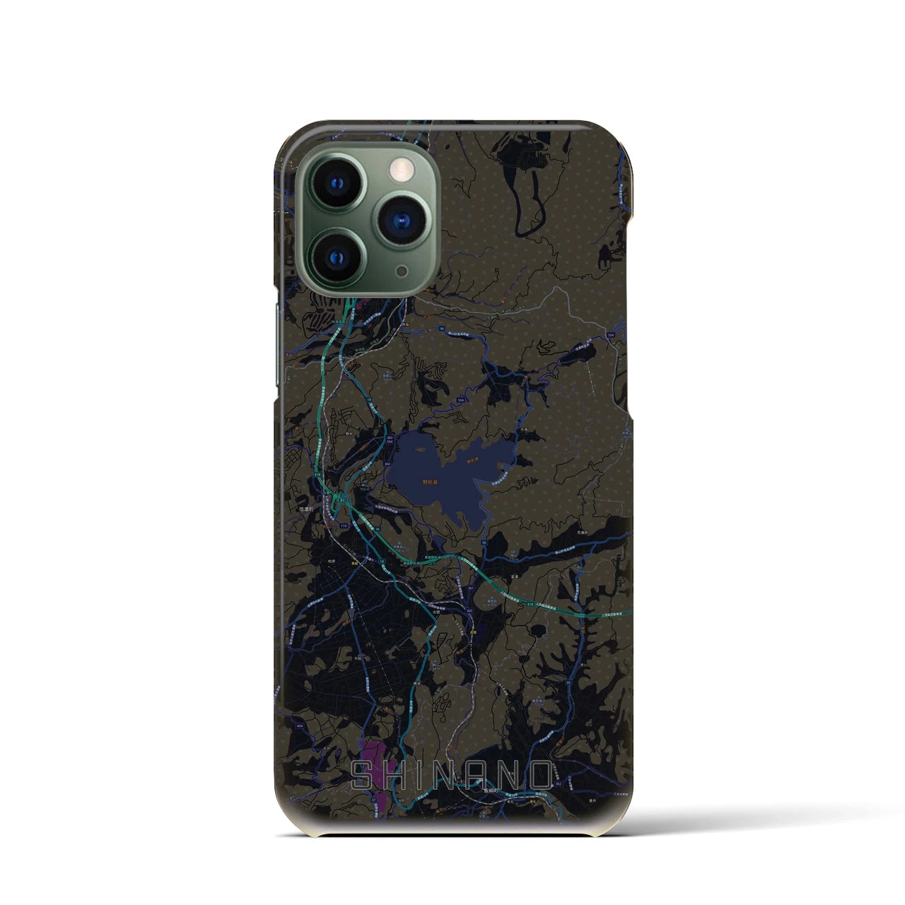【信濃(長野県)】地図柄iPhoneケース(バックカバータイプ)