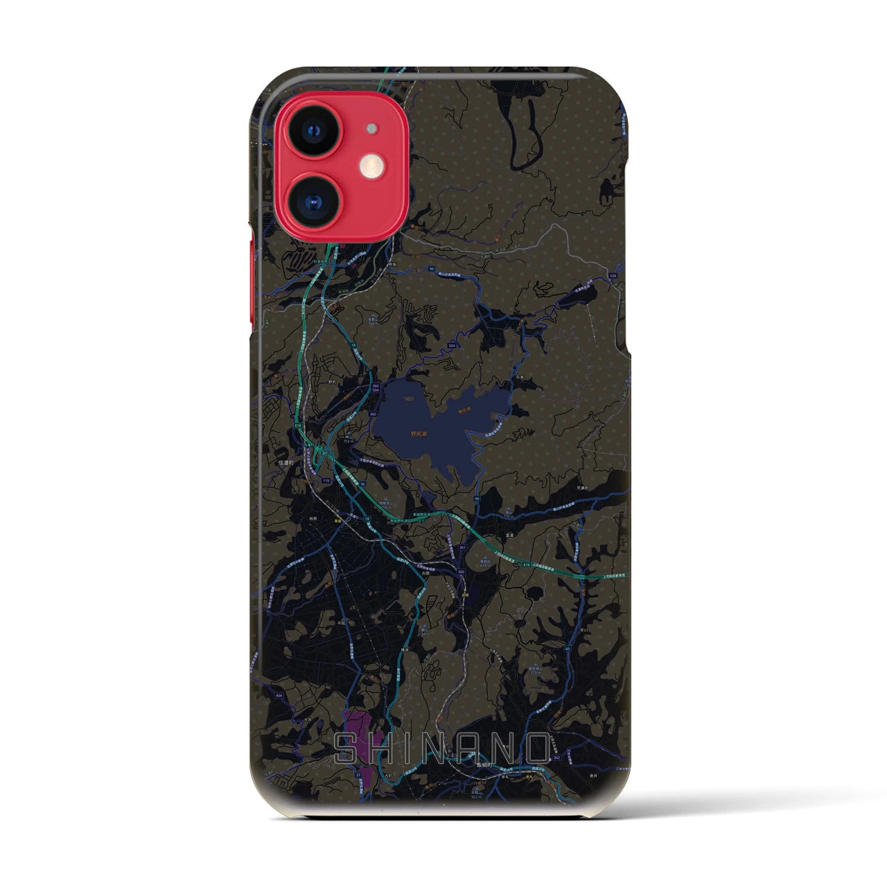 【信濃(長野県)】地図柄iPhoneケース(バックカバータイプ)