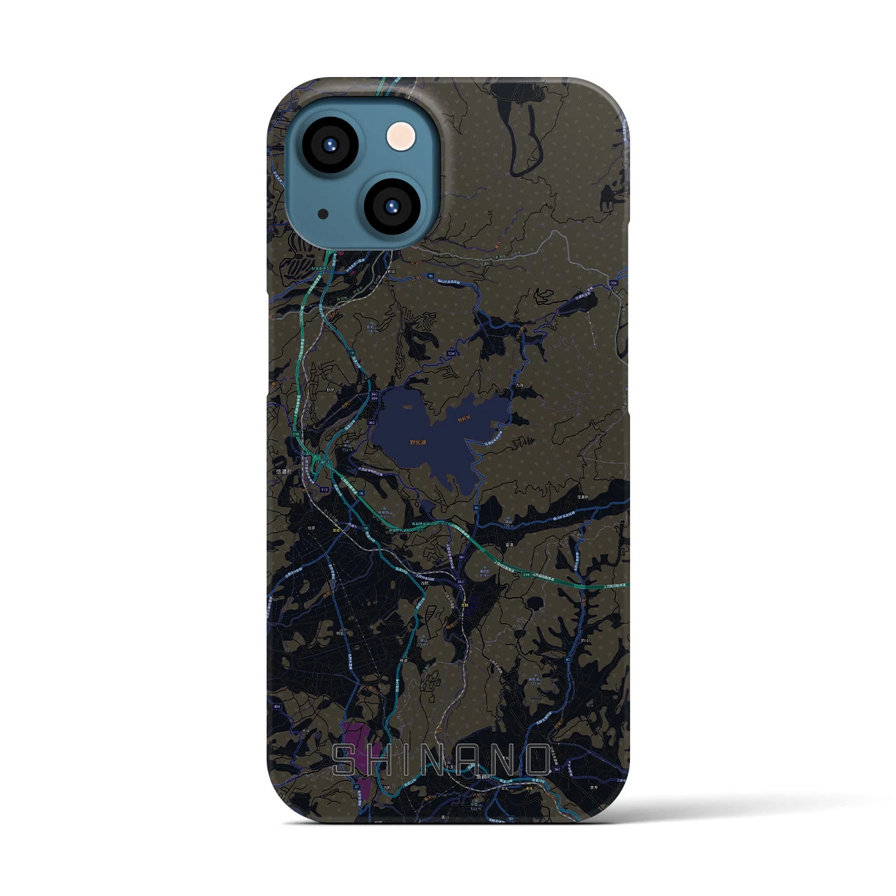 【信濃(長野県)】地図柄iPhoneケース(バックカバータイプ)