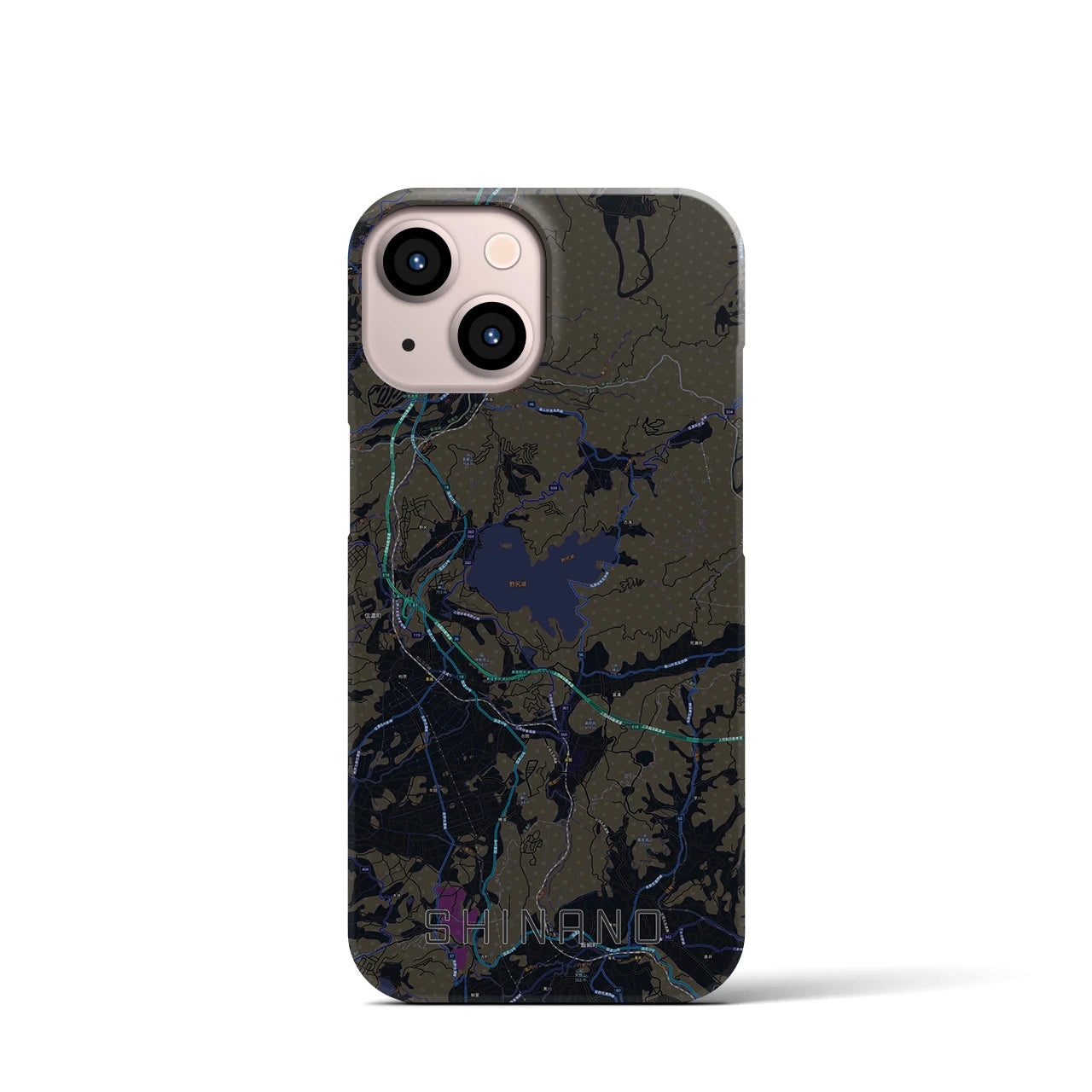 【信濃(長野県)】地図柄iPhoneケース(バックカバータイプ)
