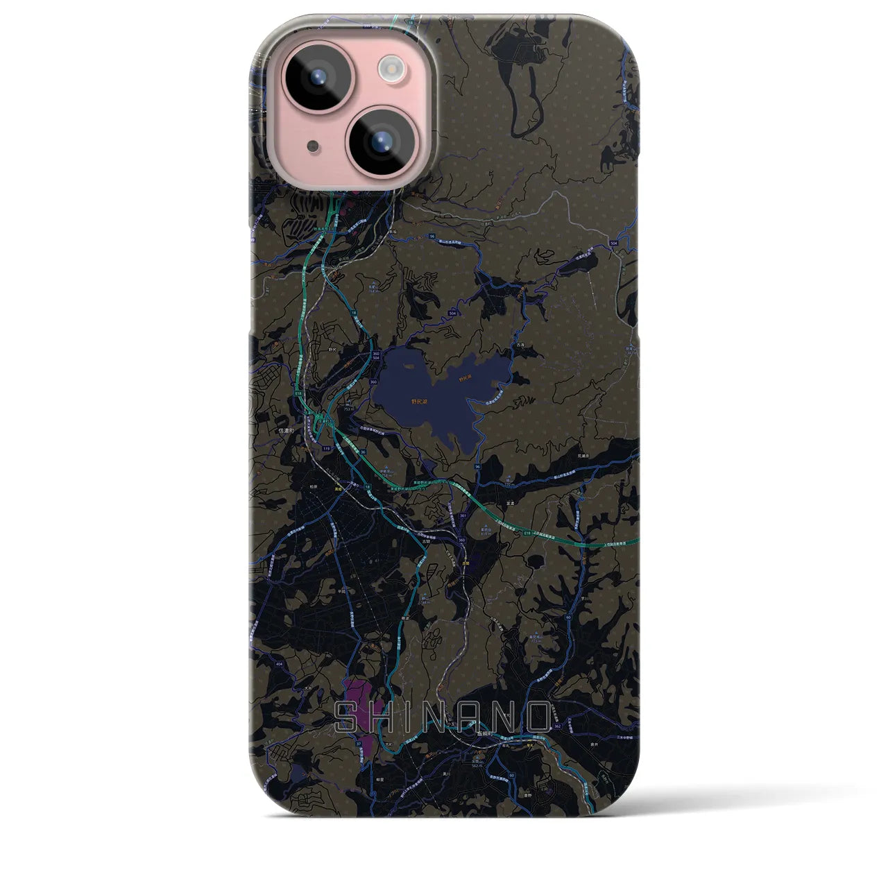 【信濃(長野県)】地図柄iPhoneケース(バックカバータイプ)