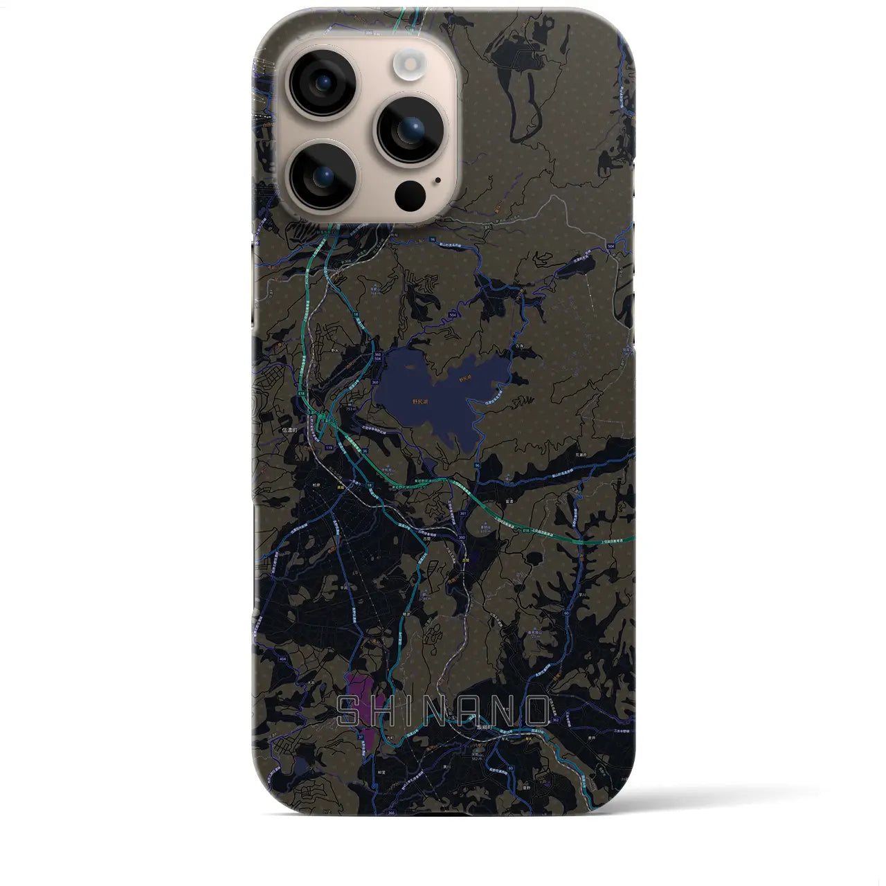 【信濃(長野県)】地図柄iPhoneケース(バックカバータイプ)