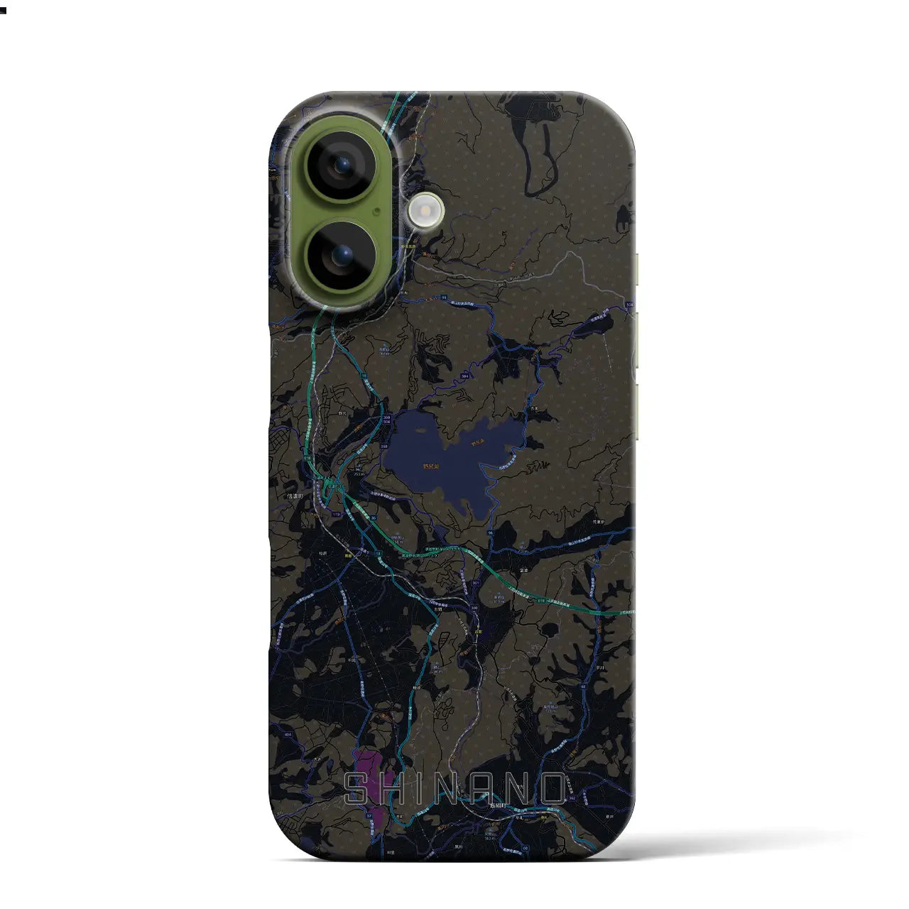 【信濃(長野県)】地図柄iPhoneケース(バックカバータイプ)