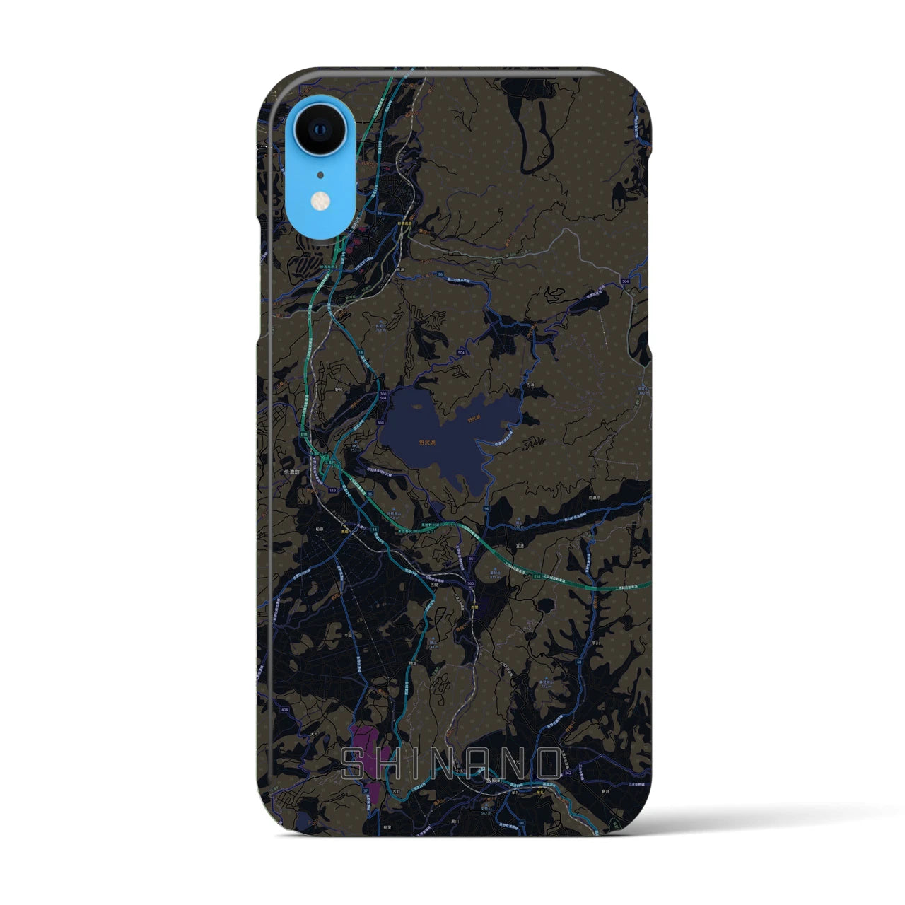 【信濃(長野県)】地図柄iPhoneケース(バックカバータイプ)