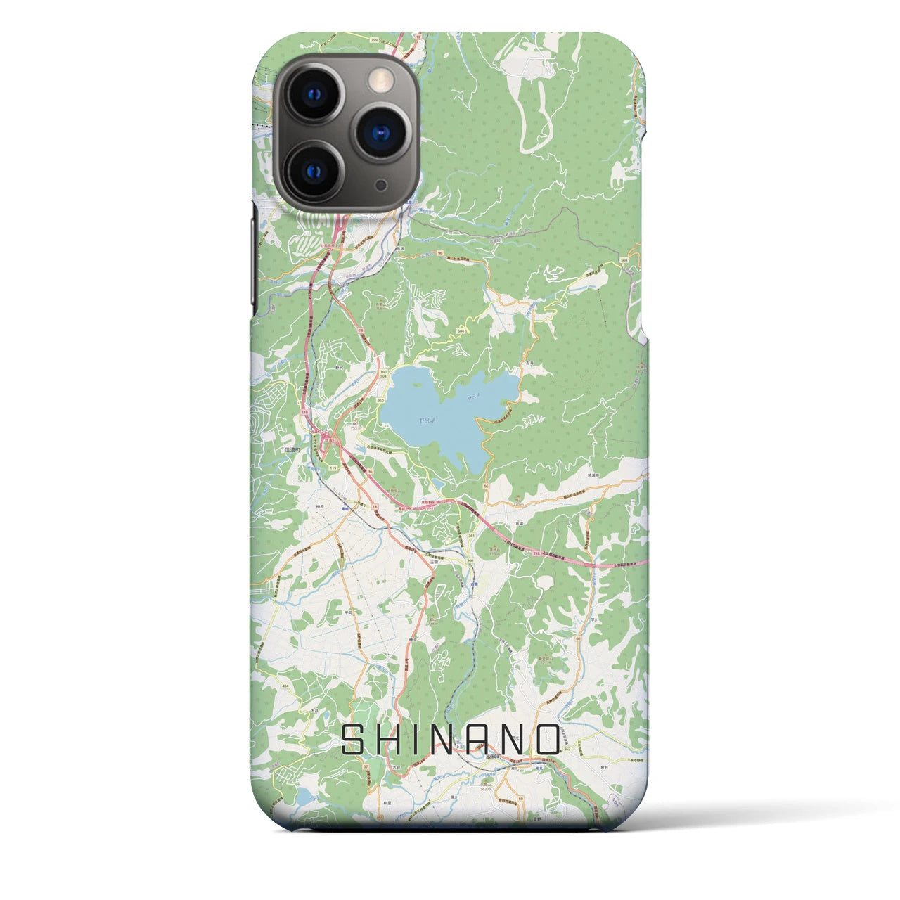 【信濃(長野県)】地図柄iPhoneケース(バックカバータイプ)