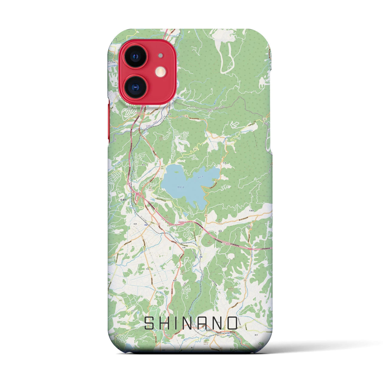 【信濃(長野県)】地図柄iPhoneケース(バックカバータイプ)