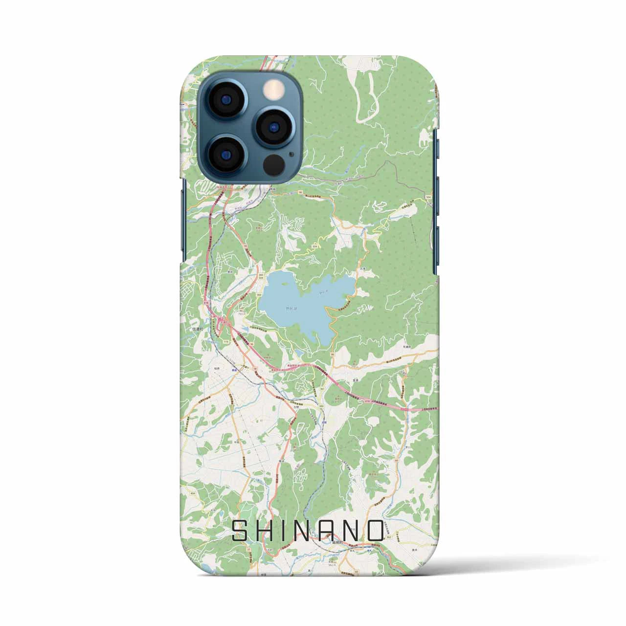 【信濃(長野県)】地図柄iPhoneケース(バックカバータイプ)