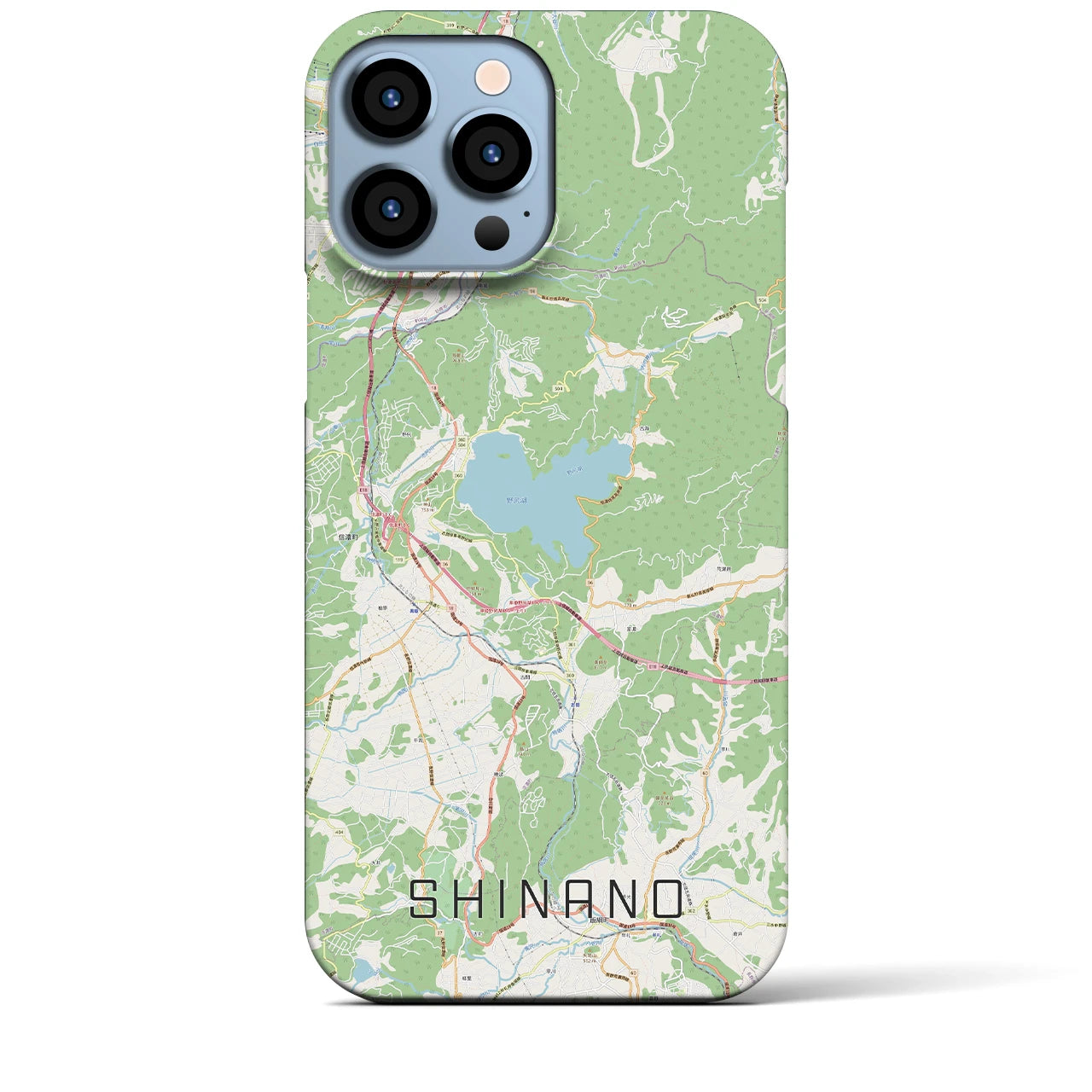 【信濃(長野県)】地図柄iPhoneケース(バックカバータイプ)