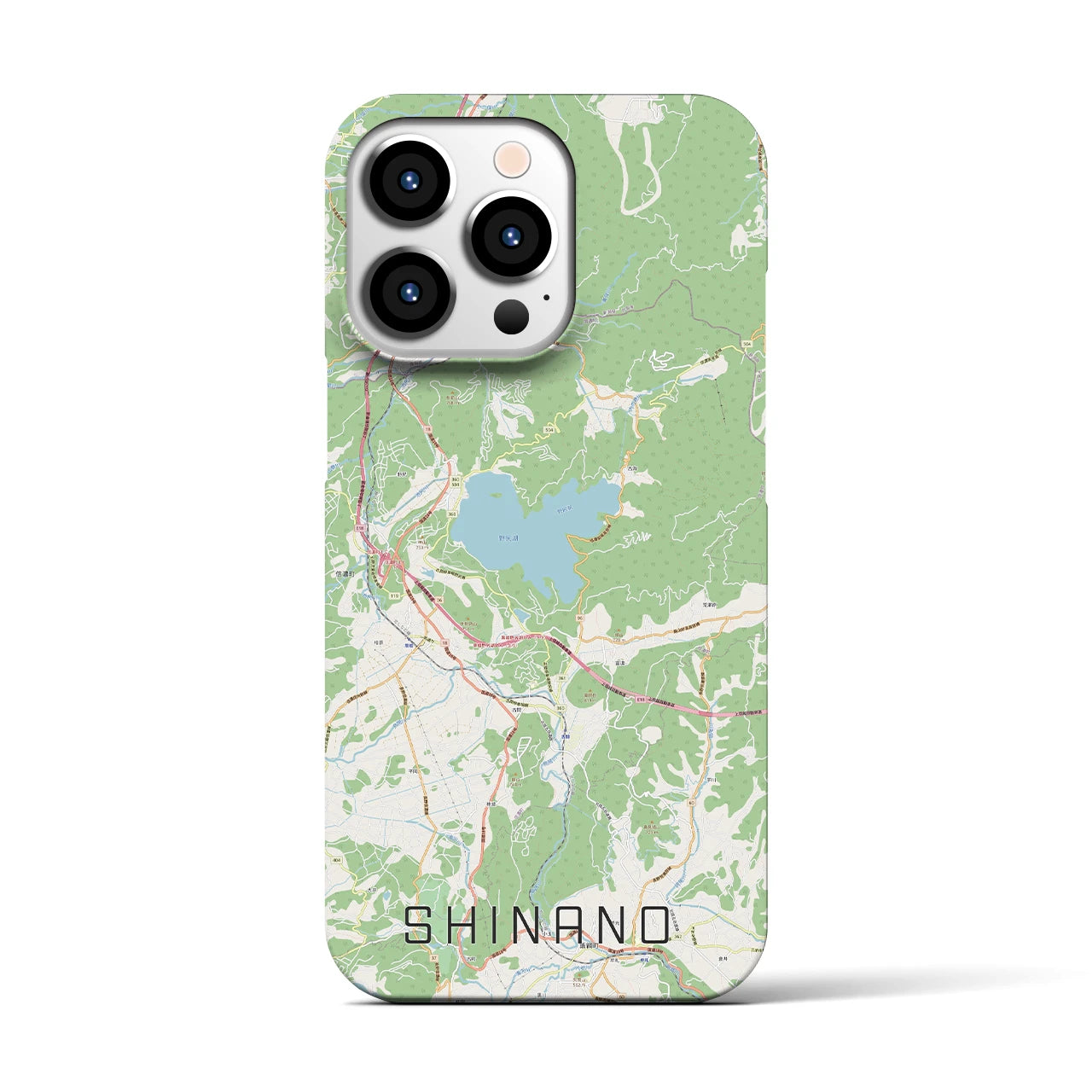 【信濃(長野県)】地図柄iPhoneケース(バックカバータイプ)