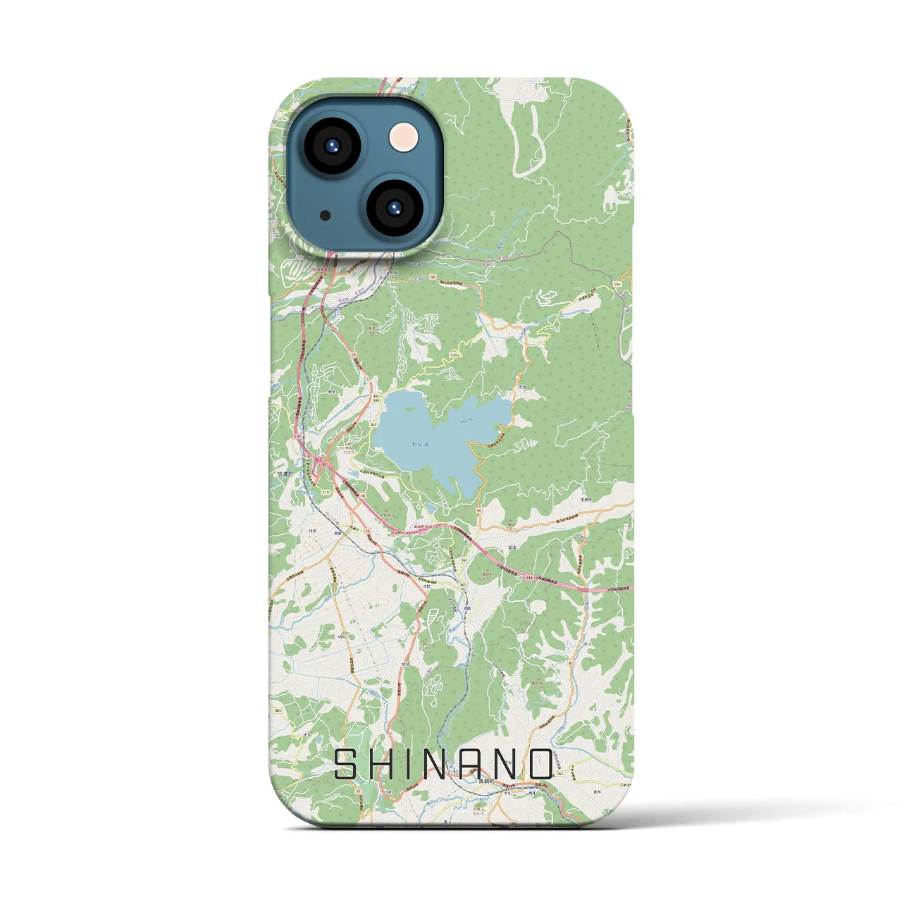 【信濃(長野県)】地図柄iPhoneケース(バックカバータイプ)