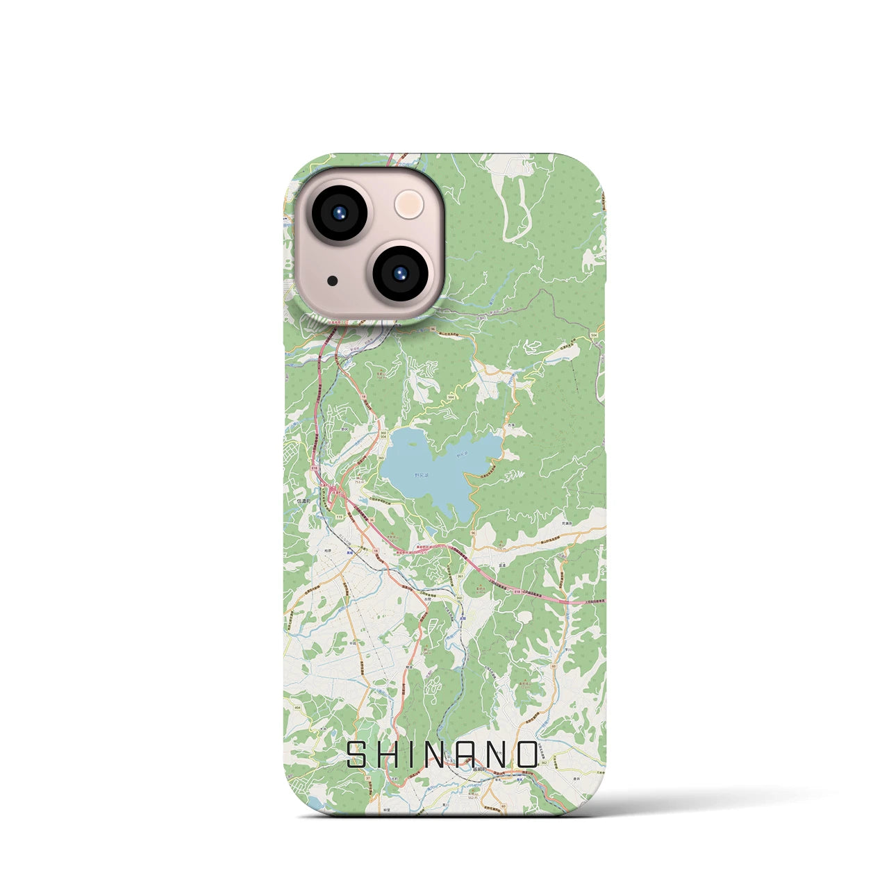 【信濃(長野県)】地図柄iPhoneケース(バックカバータイプ)