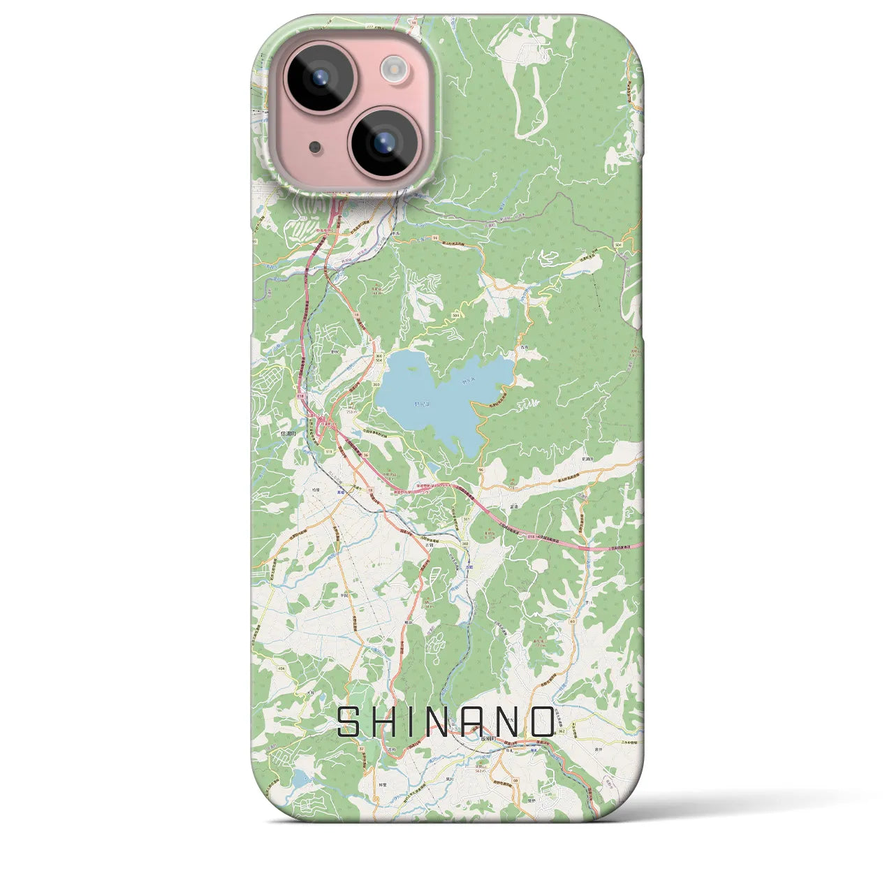 【信濃(長野県)】地図柄iPhoneケース(バックカバータイプ)