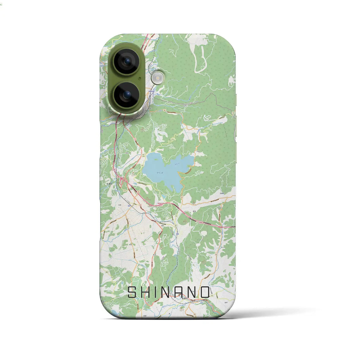 【信濃(長野県)】地図柄iPhoneケース(バックカバータイプ)ナチュラル・iPhone 17 Pro Max 用