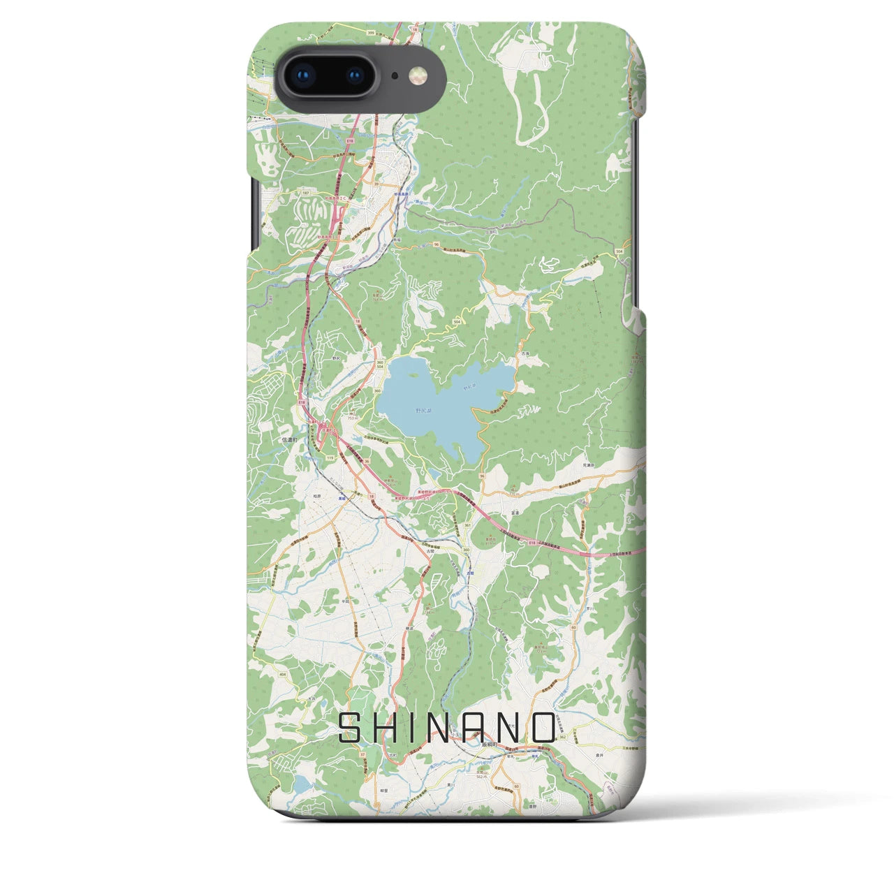 【信濃(長野県)】地図柄iPhoneケース(バックカバータイプ)