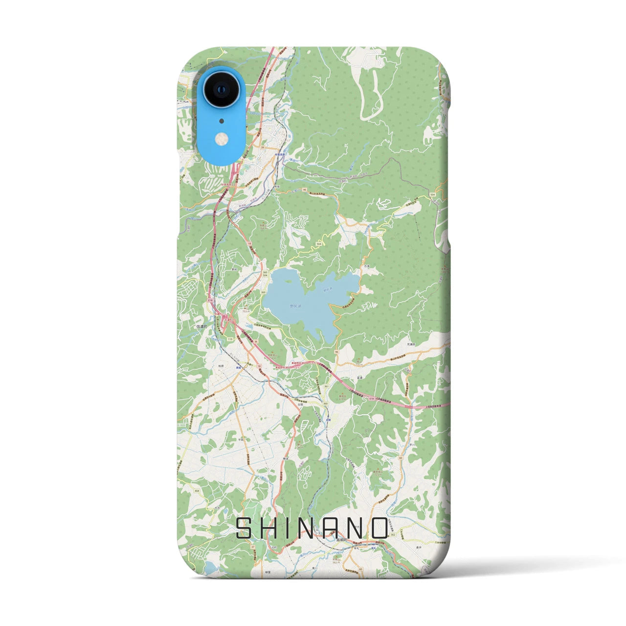 【信濃(長野県)】地図柄iPhoneケース(バックカバータイプ)