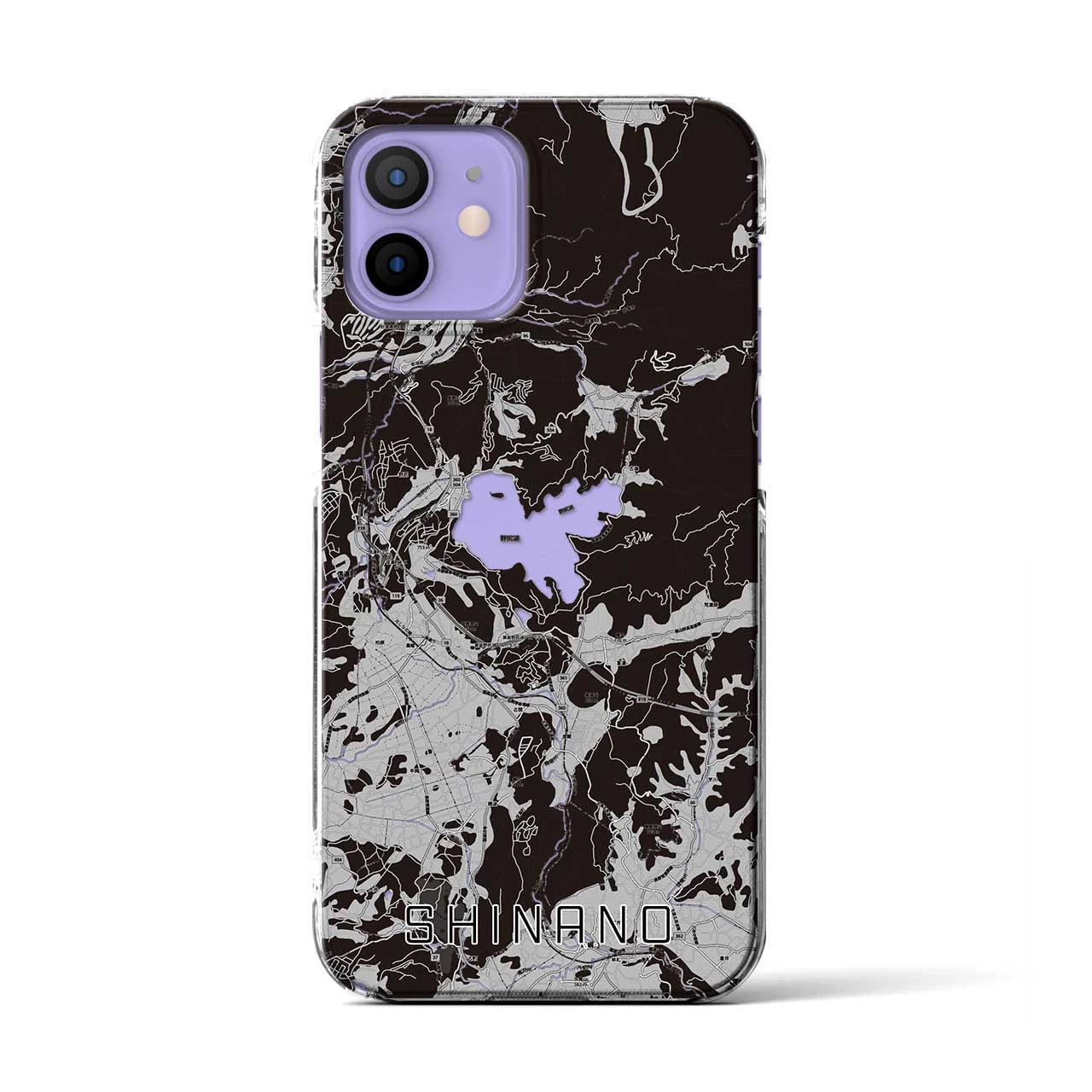 【信濃(長野県)】地図柄iPhoneケース(クリアタイプ)