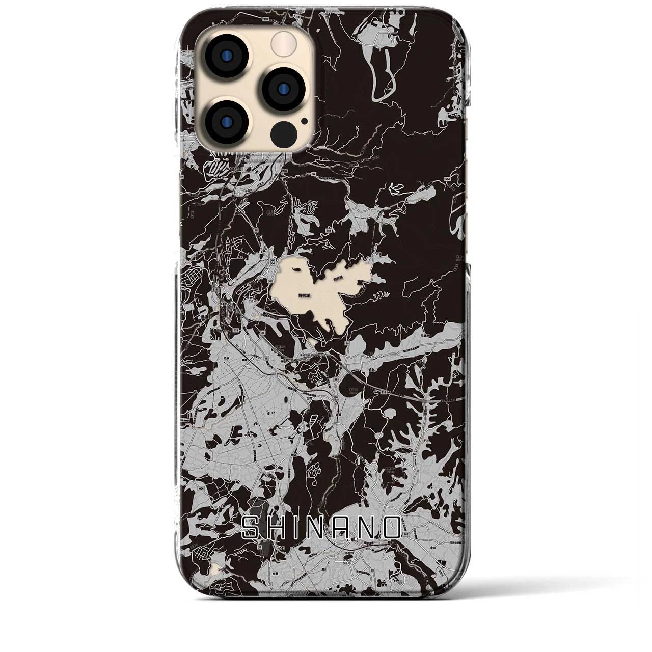 【信濃(長野県)】地図柄iPhoneケース(クリアタイプ)