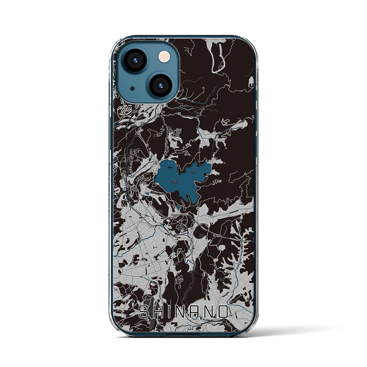 【信濃(長野県)】地図柄iPhoneケース(クリアタイプ)