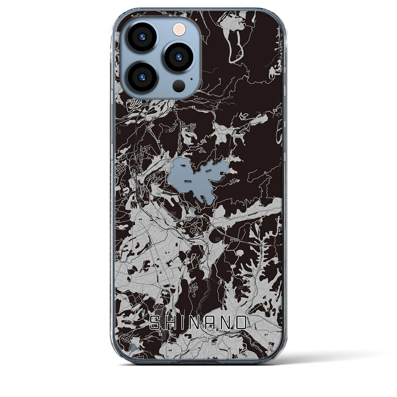 【信濃(長野県)】地図柄iPhoneケース(クリアタイプ)