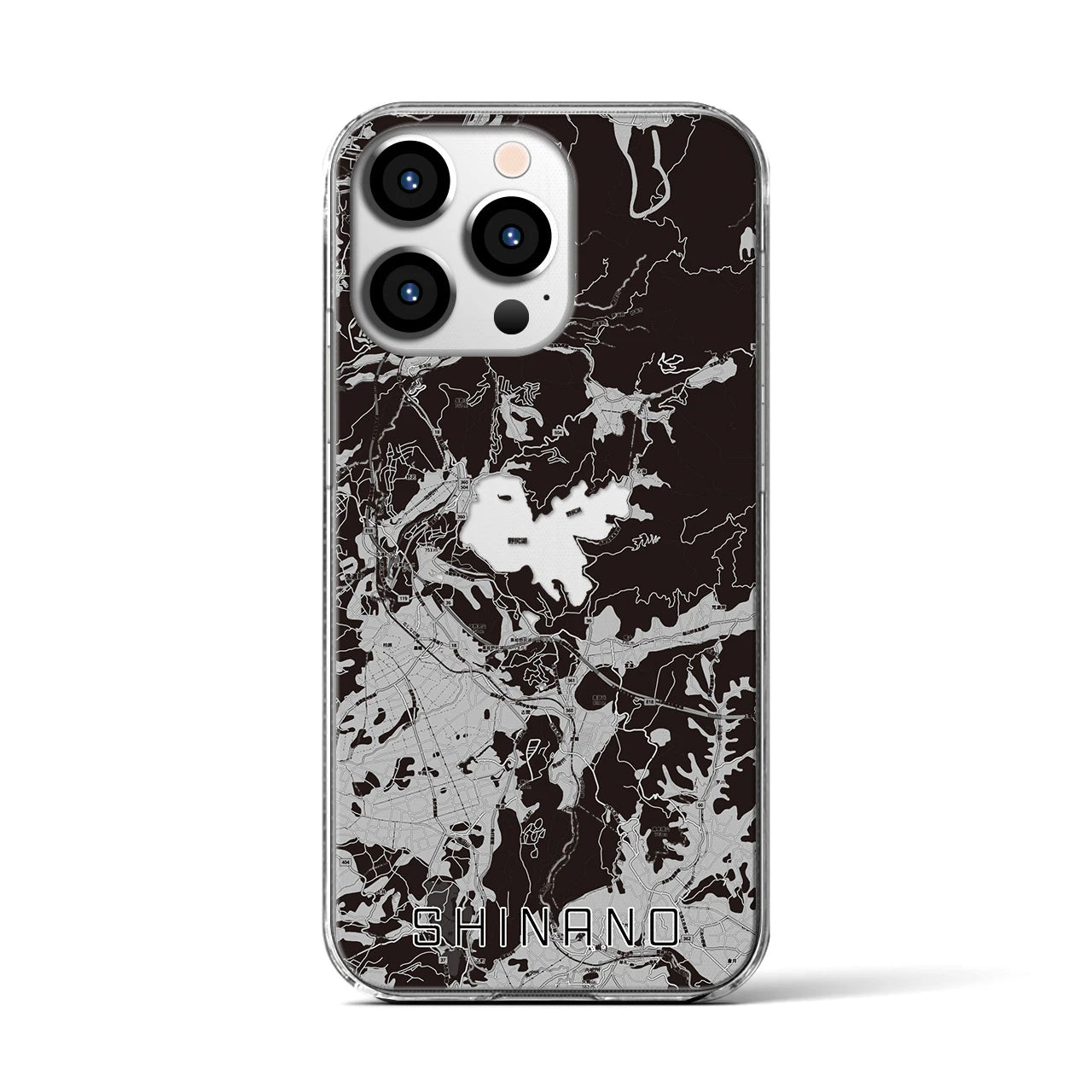 【信濃(長野県)】地図柄iPhoneケース(クリアタイプ)