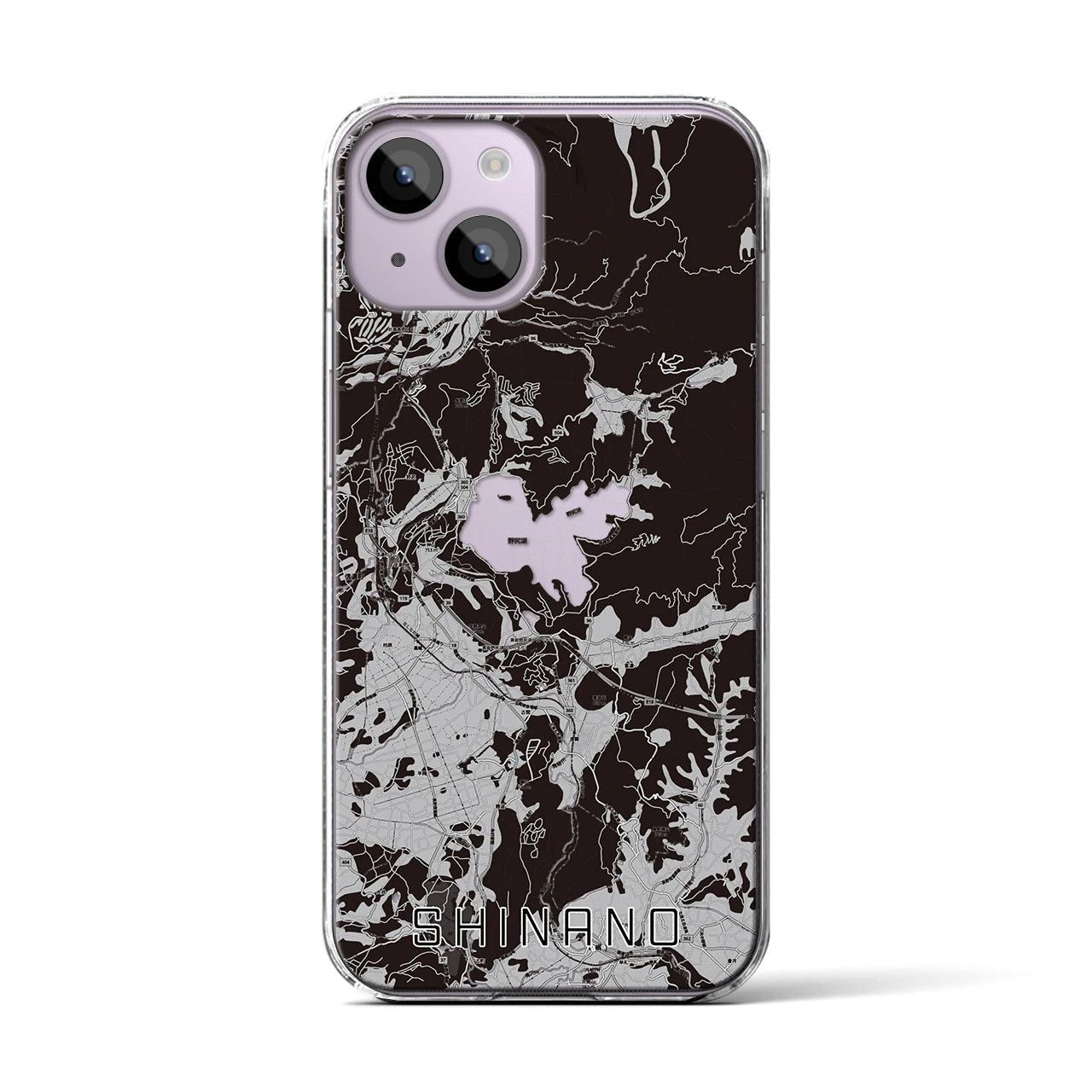 【信濃(長野県)】地図柄iPhoneケース(クリアタイプ)