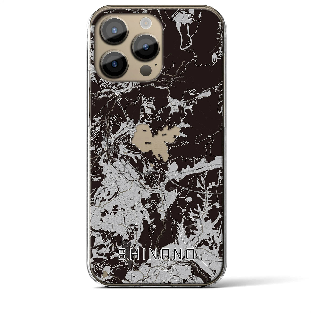 【信濃(長野県)】地図柄iPhoneケース(クリアタイプ)