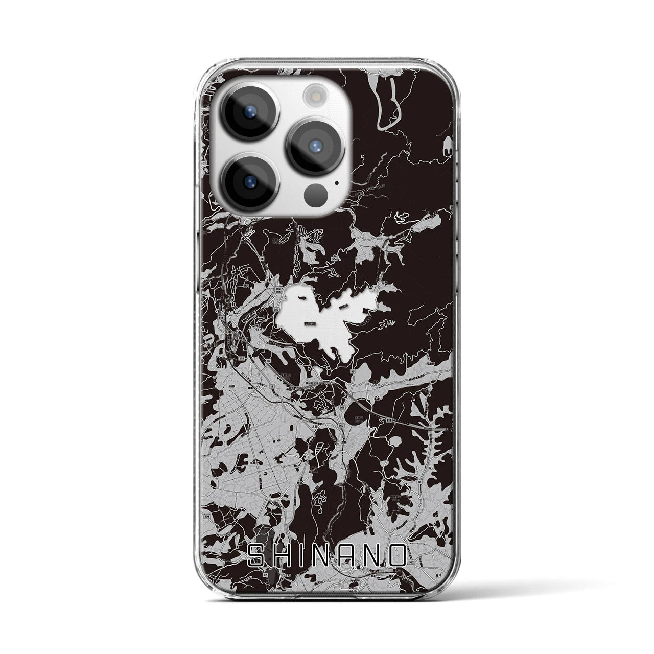 【信濃(長野県)】地図柄iPhoneケース(クリアタイプ)