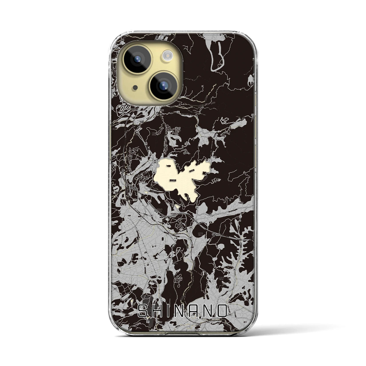 【信濃(長野県)】地図柄iPhoneケース(クリアタイプ)