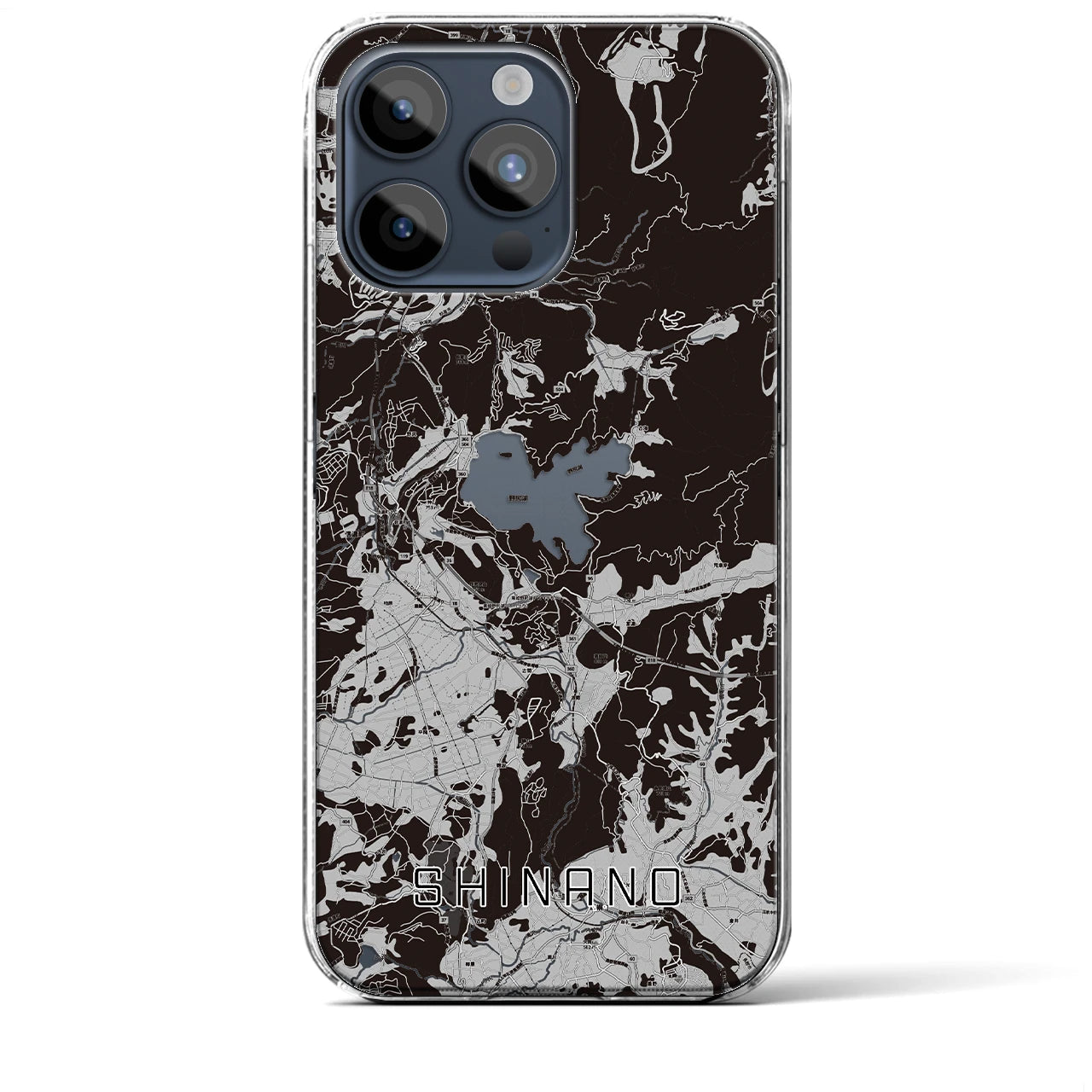 【信濃(長野県)】地図柄iPhoneケース(クリアタイプ)