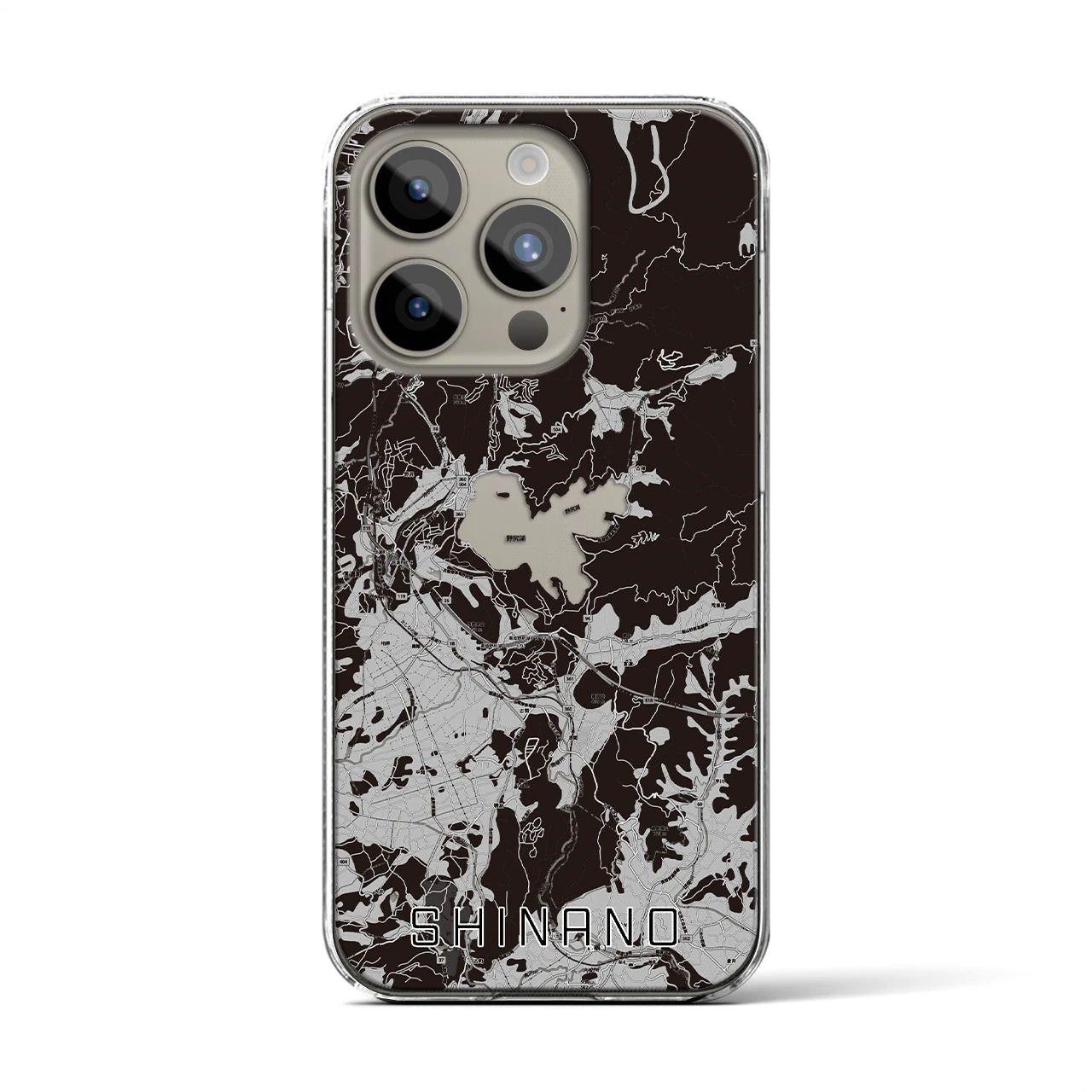 【信濃(長野県)】地図柄iPhoneケース(クリアタイプ)
