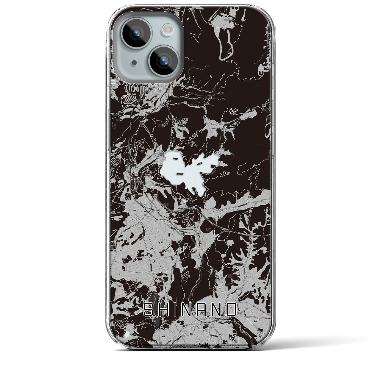 【信濃(長野県)】地図柄iPhoneケース(クリアタイプ)