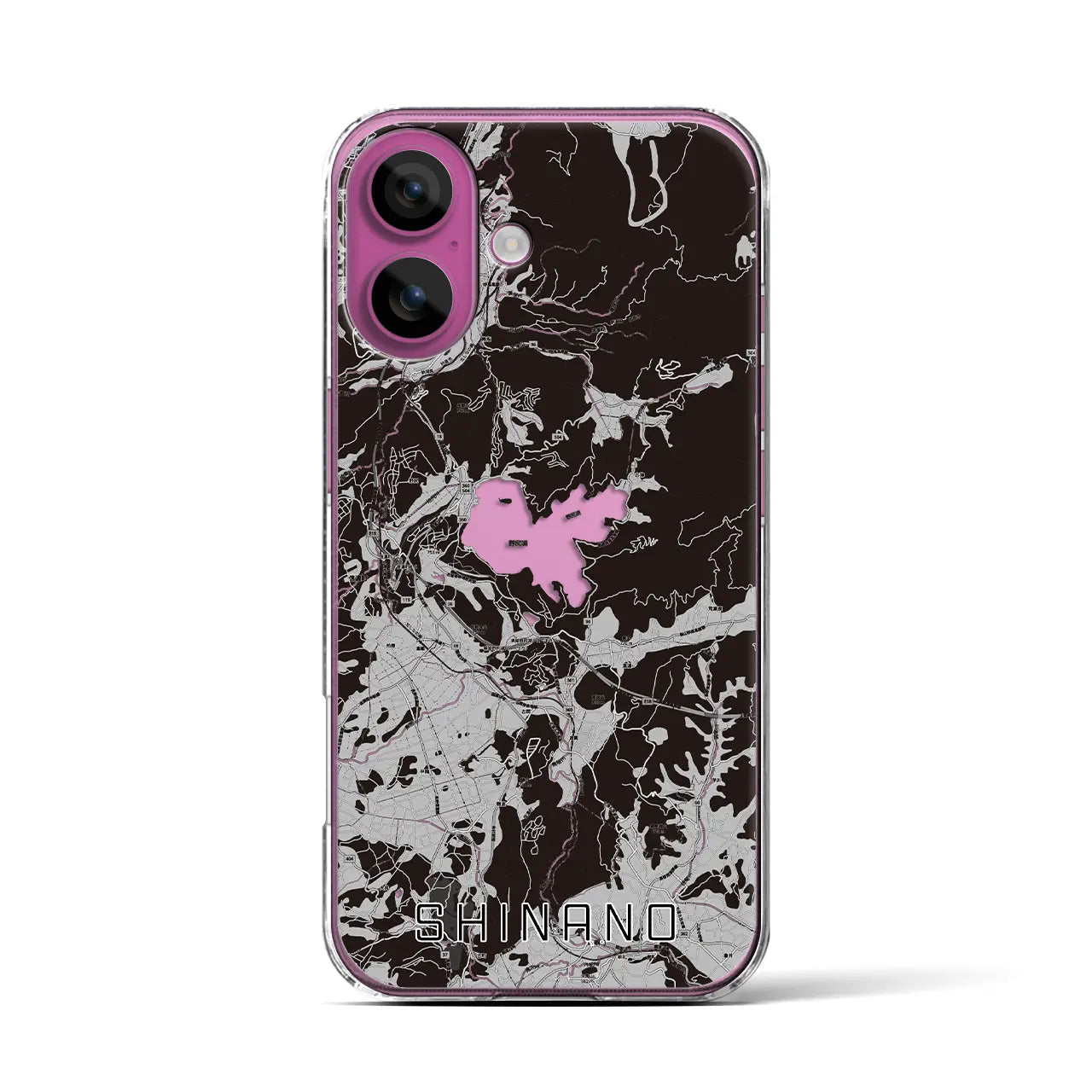 【信濃(長野県)】地図柄iPhoneケース(クリアタイプ)