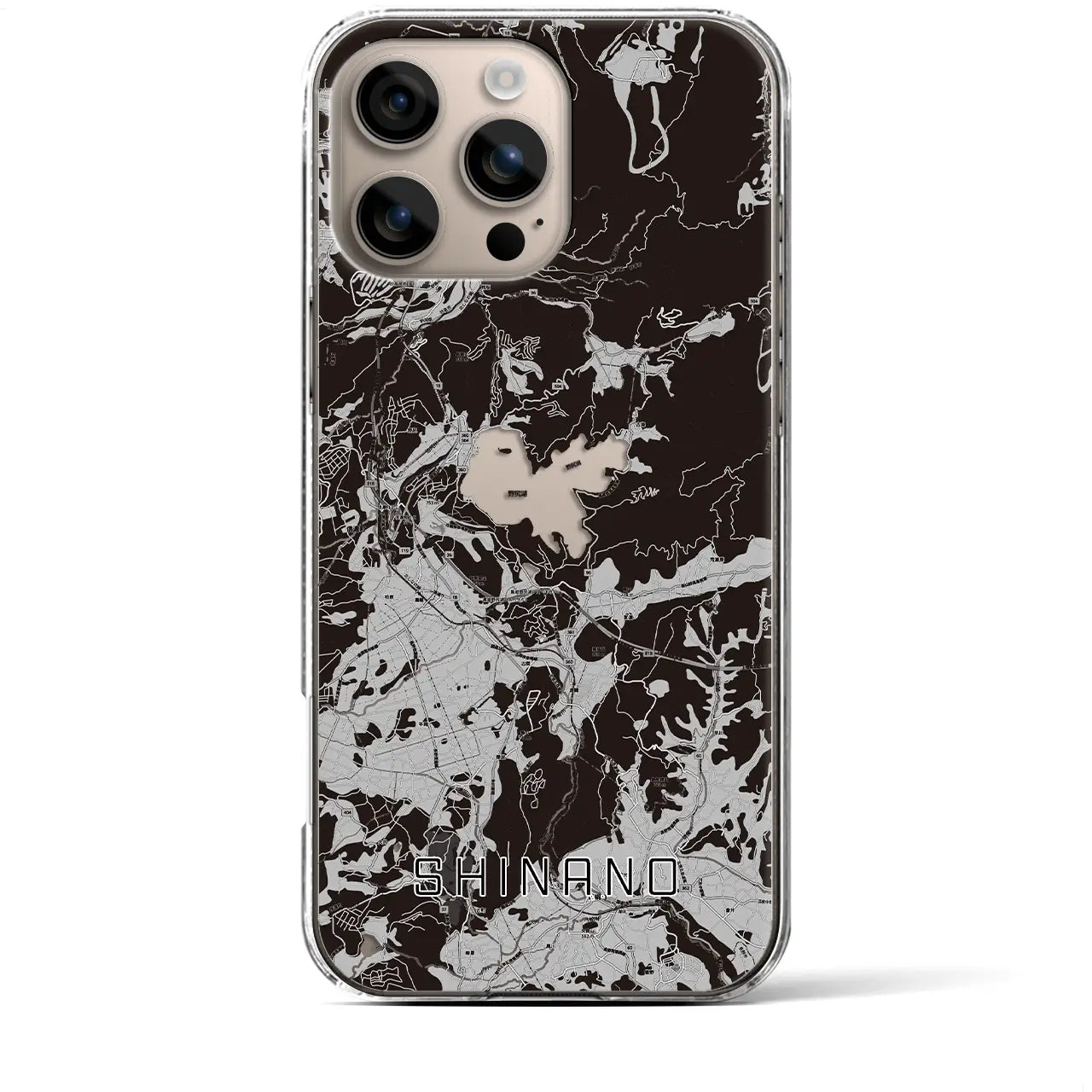 【信濃(長野県)】地図柄iPhoneケース(クリアタイプ)