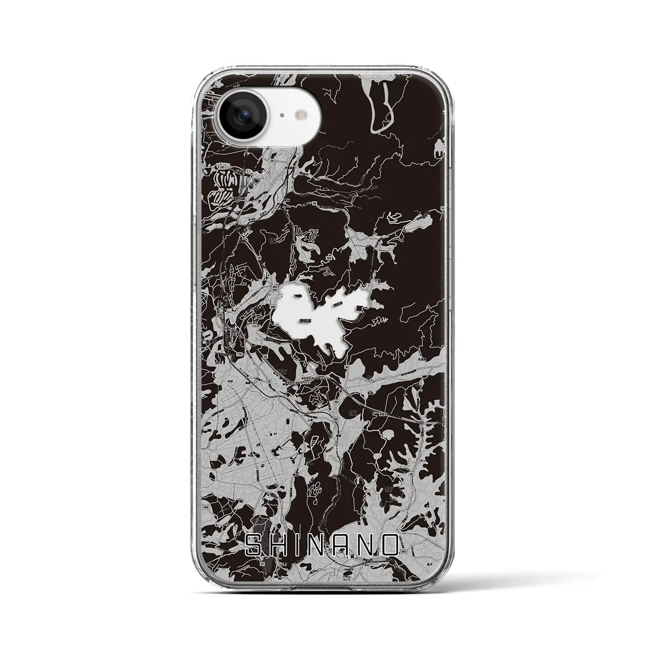 【信濃(長野県)】地図柄iPhoneケース(クリアタイプ)