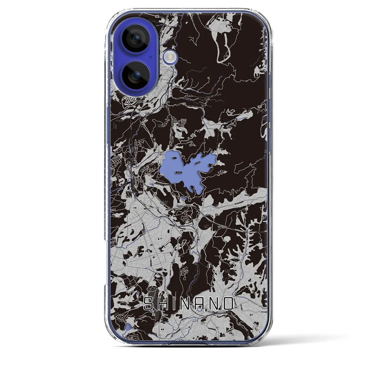 【信濃(長野県)】地図柄iPhoneケース(クリアタイプ)