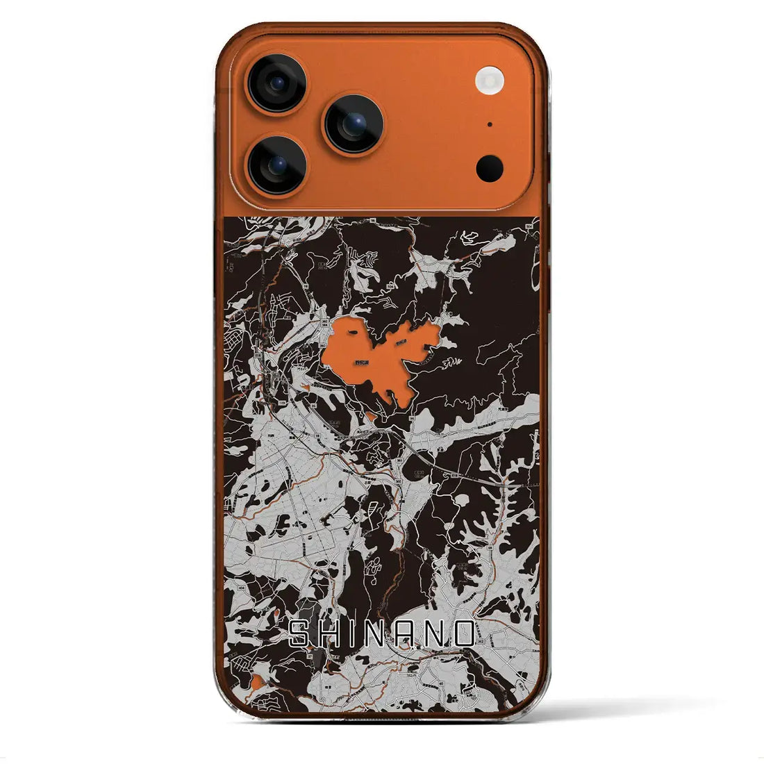 【信濃(長野県)】地図柄iPhoneケース(クリアタイプ)