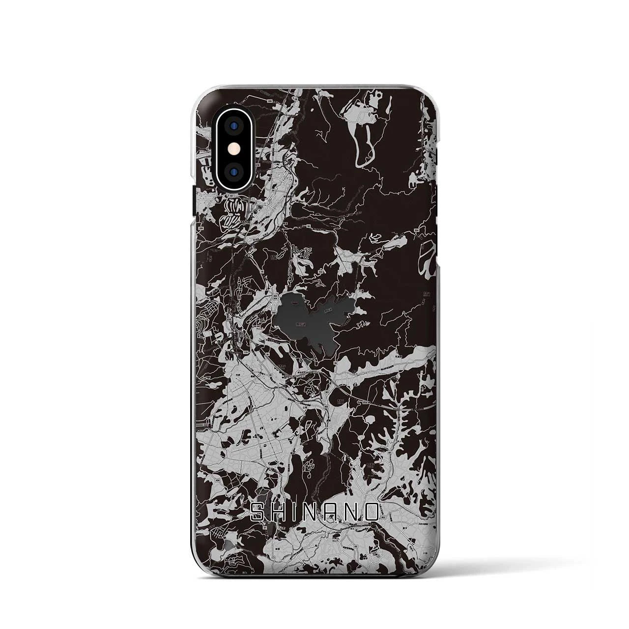 【信濃(長野県)】地図柄iPhoneケース(クリアタイプ)