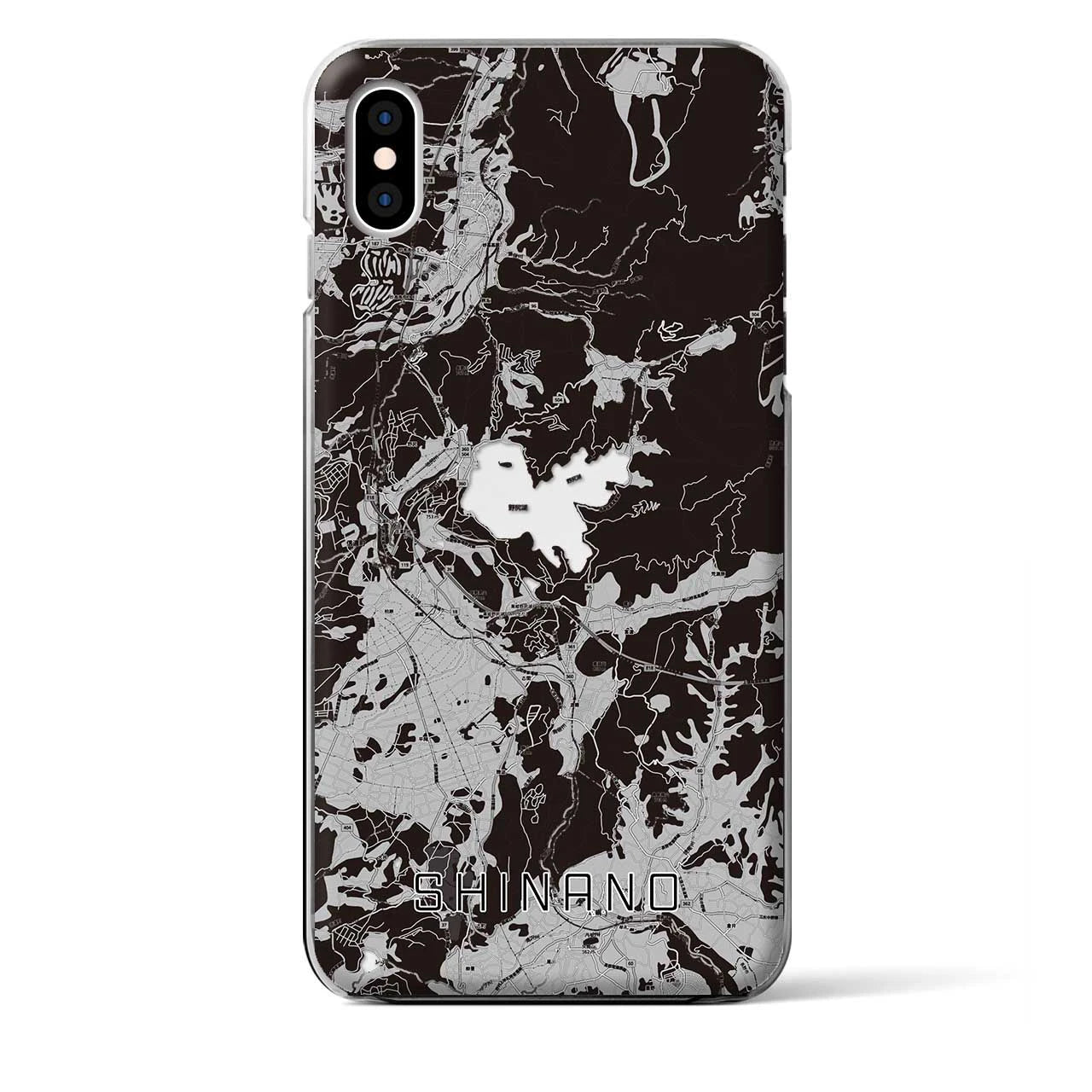 【信濃(長野県)】地図柄iPhoneケース(クリアタイプ)