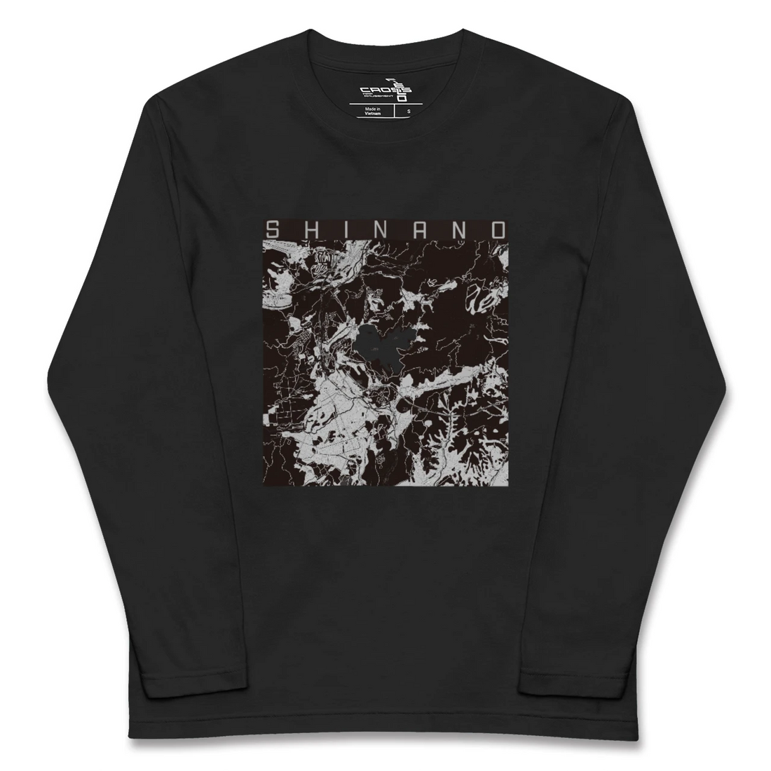 【信濃(長野県)】地図柄ロングスリーブTシャツ
