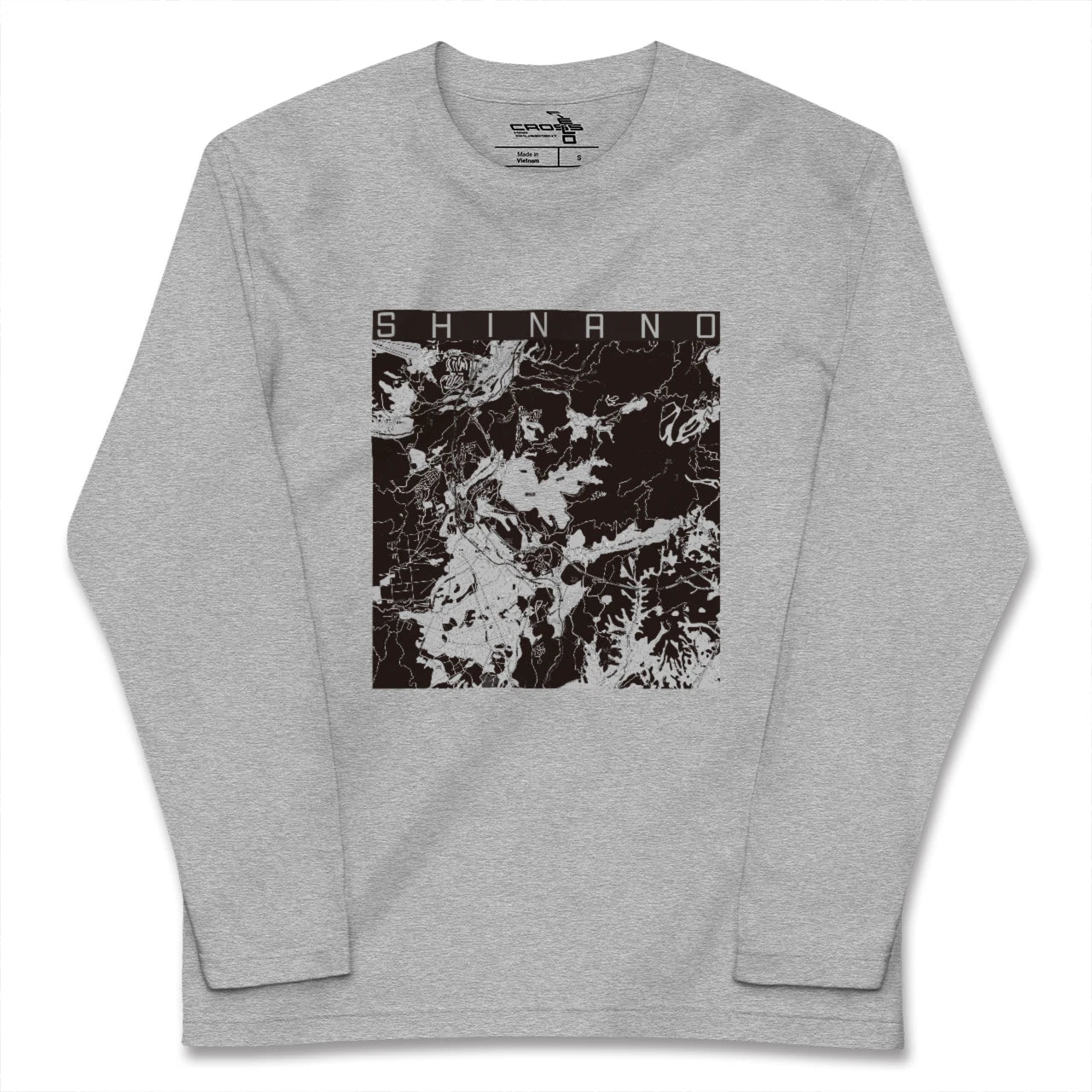 【信濃(長野県)】地図柄ロングスリーブTシャツ