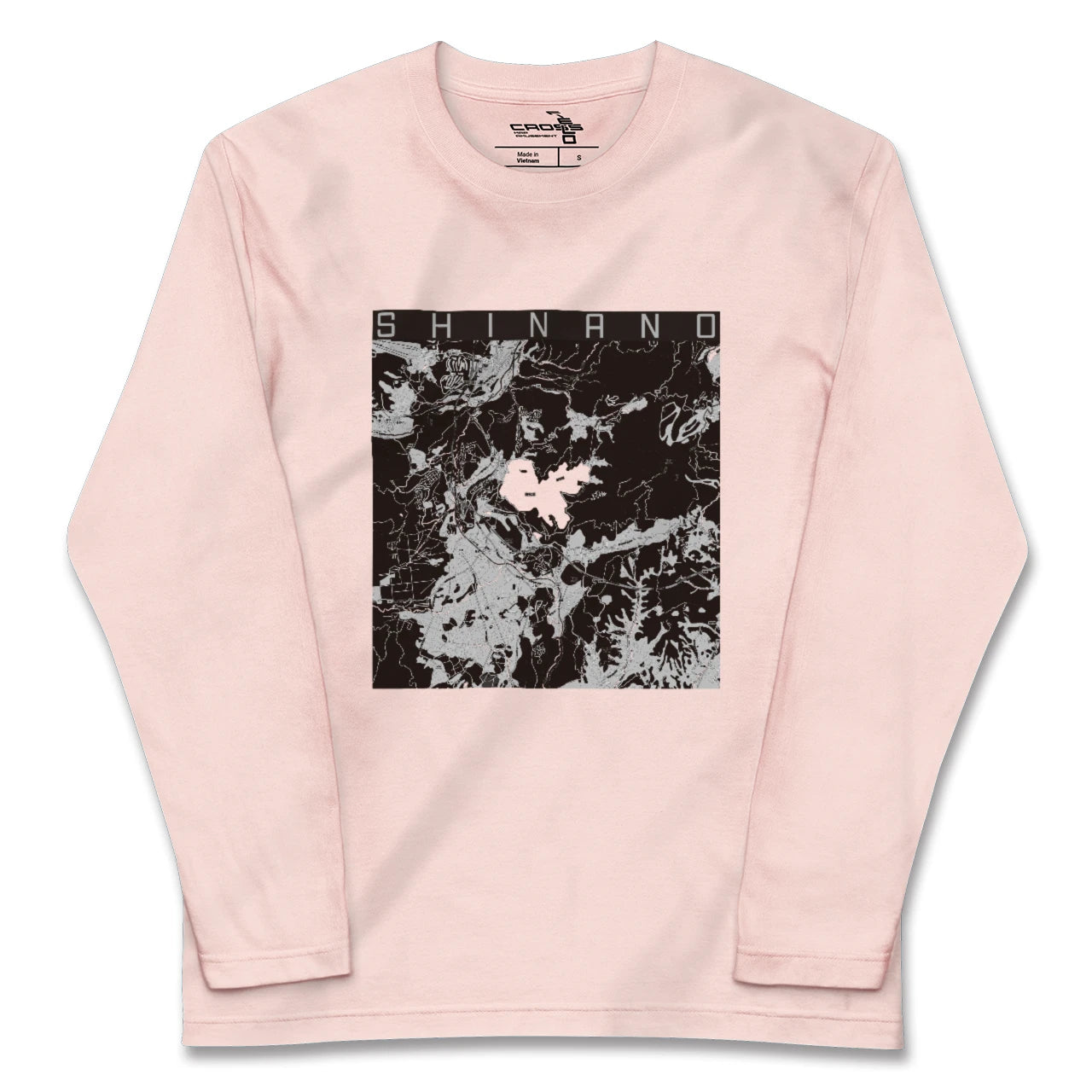 【信濃(長野県)】地図柄ロングスリーブTシャツ