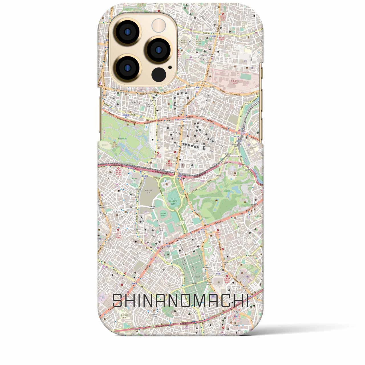 【信濃町(東京都)】地図柄iPhoneケース(バックカバータイプ)