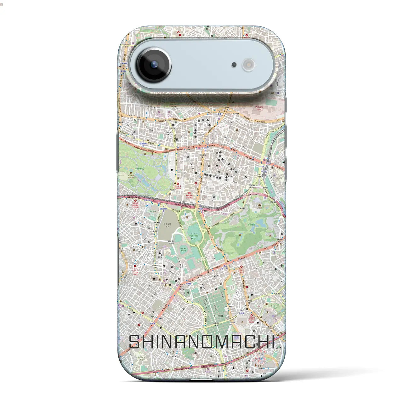 【信濃町(東京都)】地図柄iPhoneケース(バックカバータイプ)