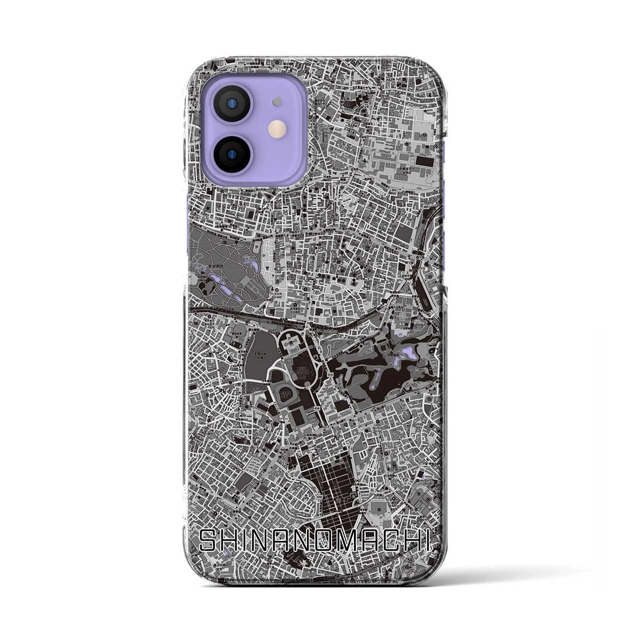 【信濃町(東京都)】地図柄iPhoneケース(クリアタイプ)