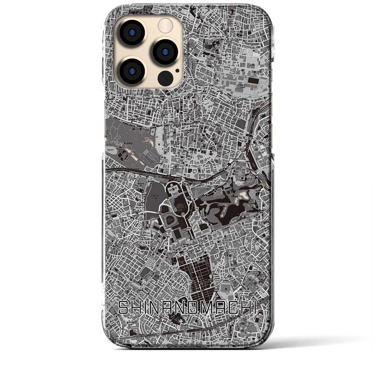 【信濃町(東京都)】地図柄iPhoneケース(クリアタイプ)