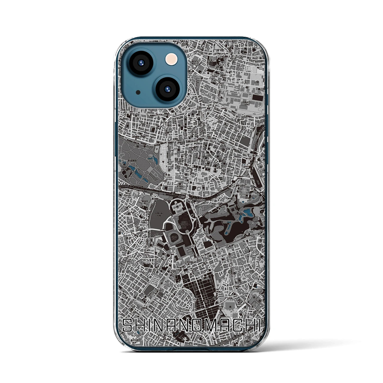 【信濃町(東京都)】地図柄iPhoneケース(クリアタイプ)