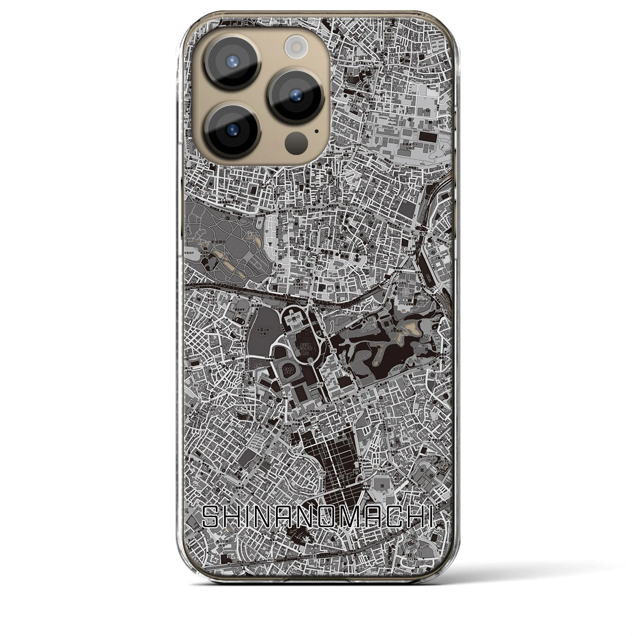 【信濃町(東京都)】地図柄iPhoneケース(クリアタイプ)